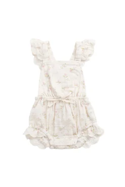Organic Cotton Muslin Luciana Playsuit - Emelia Pink