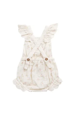 Organic Cotton Muslin Luciana Playsuit - Emelia Pink