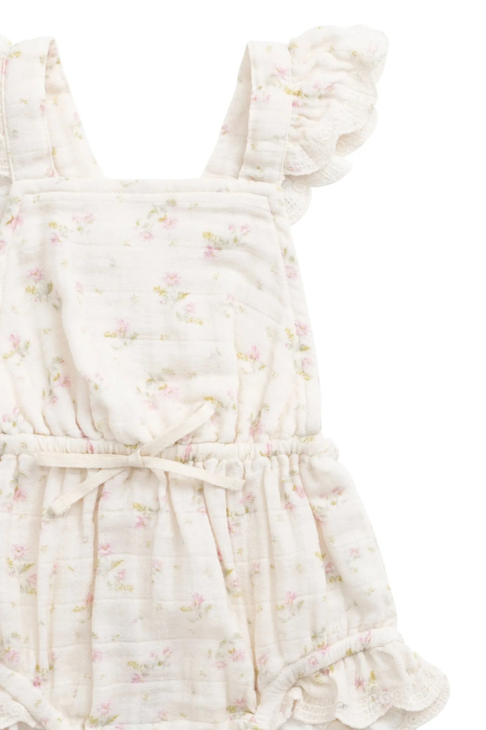 Organic Cotton Muslin Luciana Playsuit - Emelia Pink