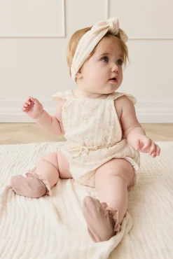 Organic Cotton Muslin Luciana Playsuit - Emelia Pink