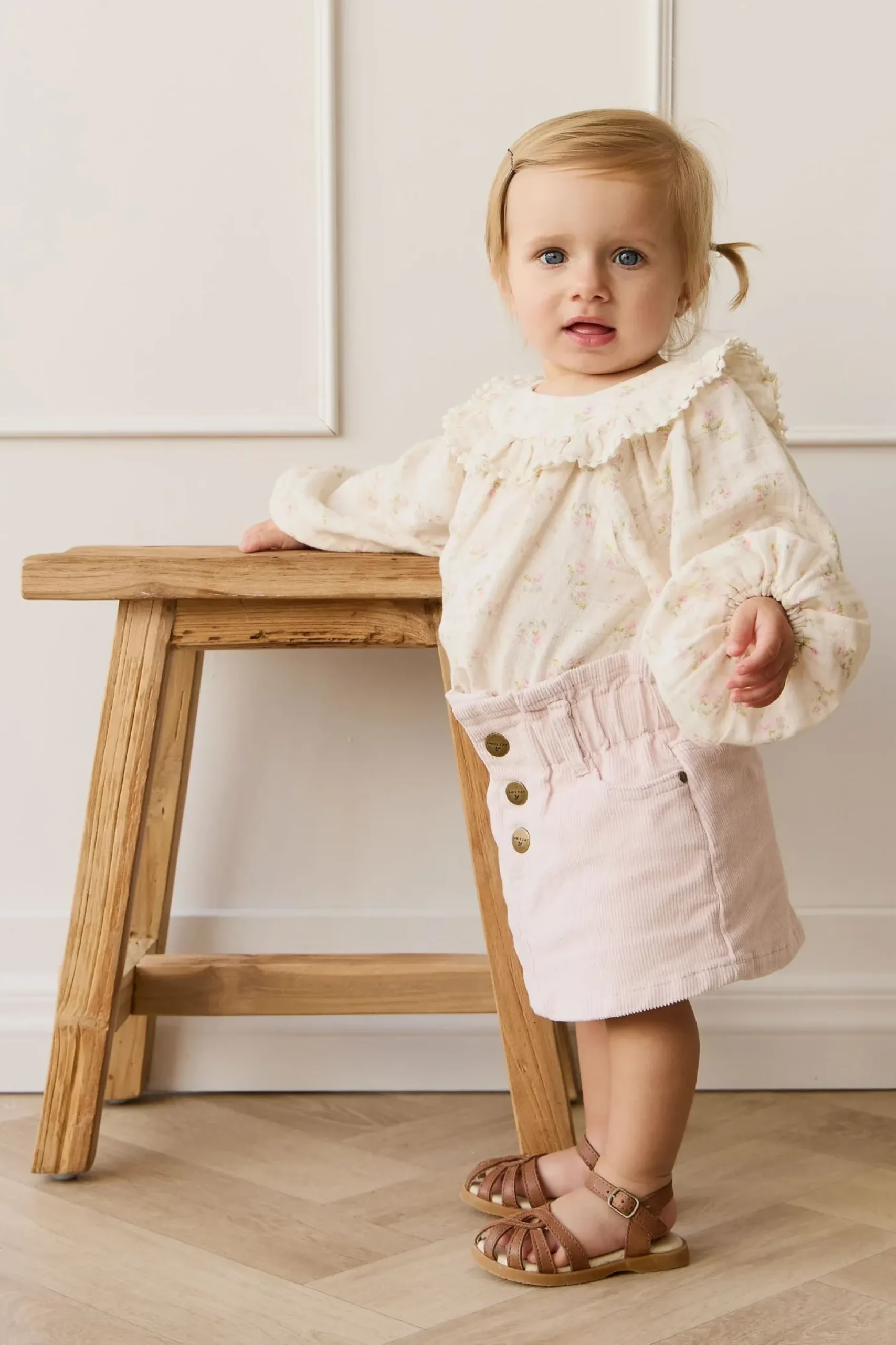 Organic Cotton Muslin Malia Playsuit - Emelia Pink