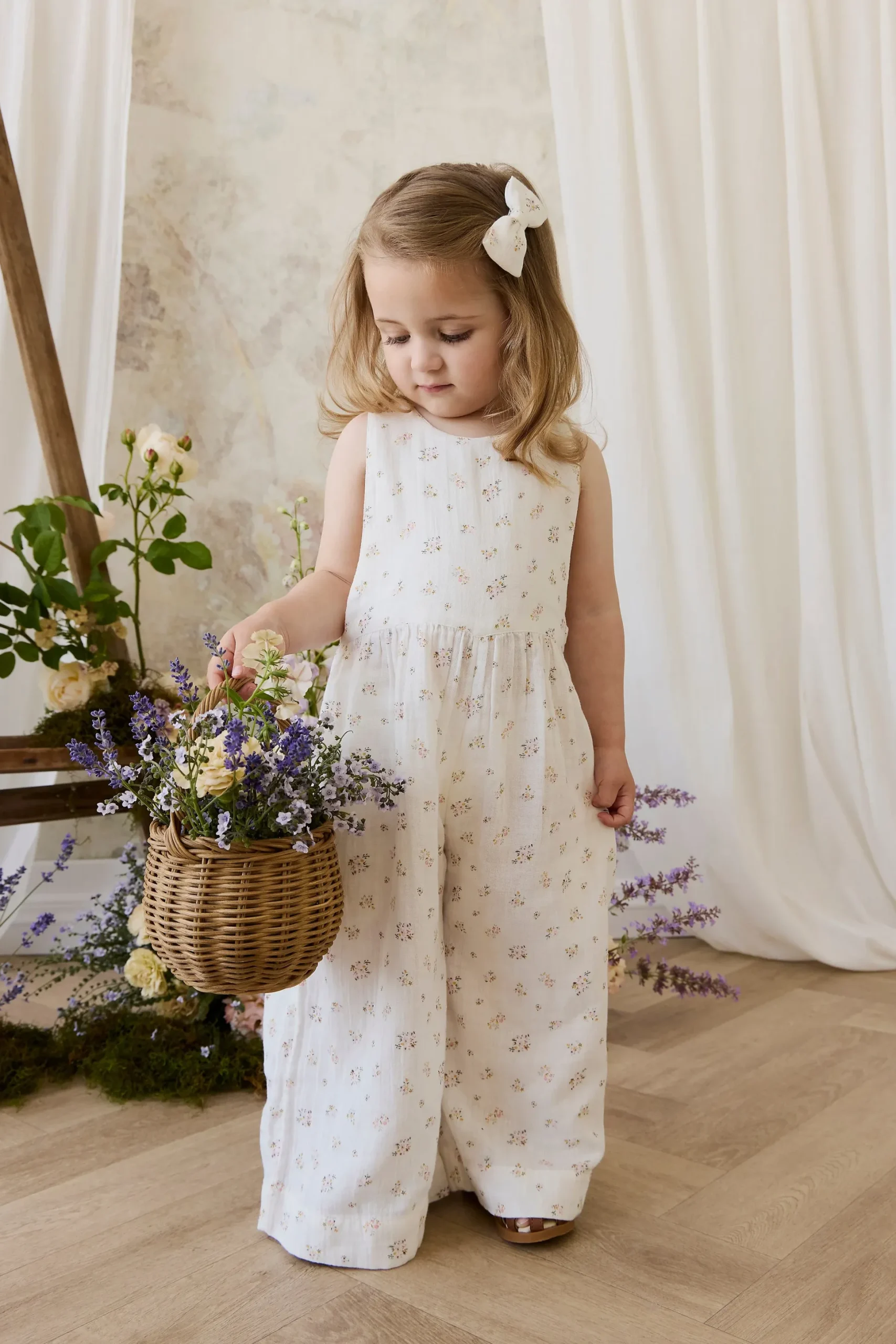 Organic Cotton Muslin Marceline Jumpsuit - Ayla Whisper