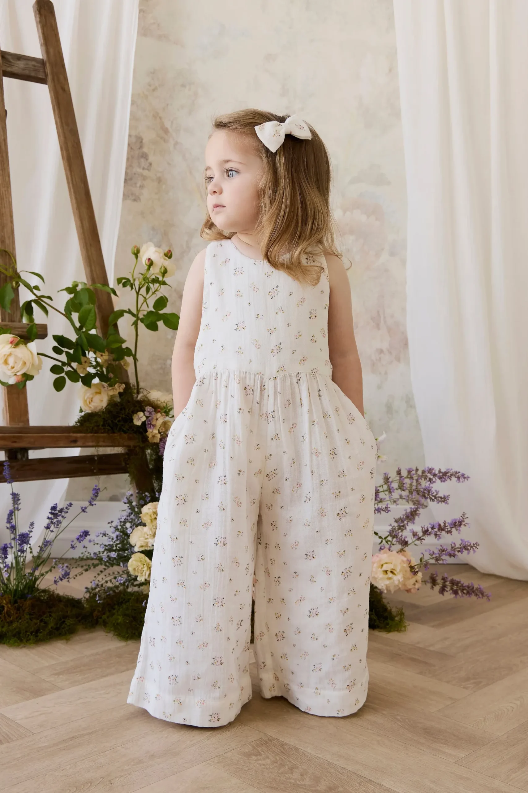 Organic Cotton Muslin Marceline Jumpsuit - Ayla Whisper