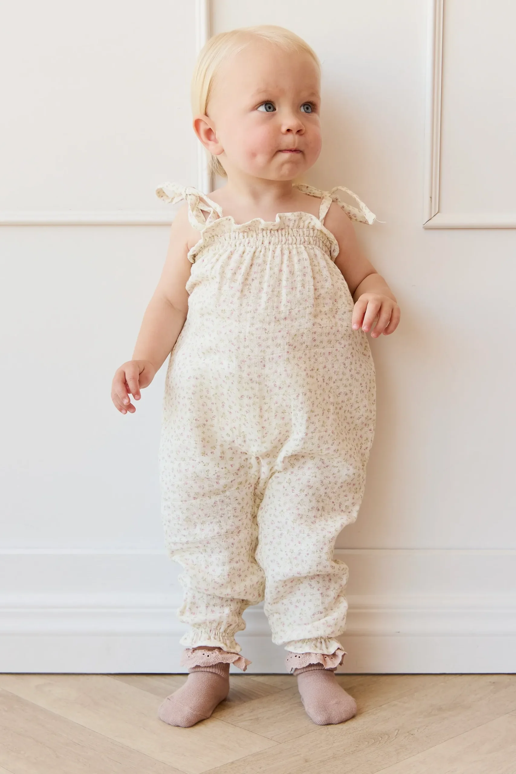 Organic Cotton Muslin Myla Jumpsuit - Pippa Pink