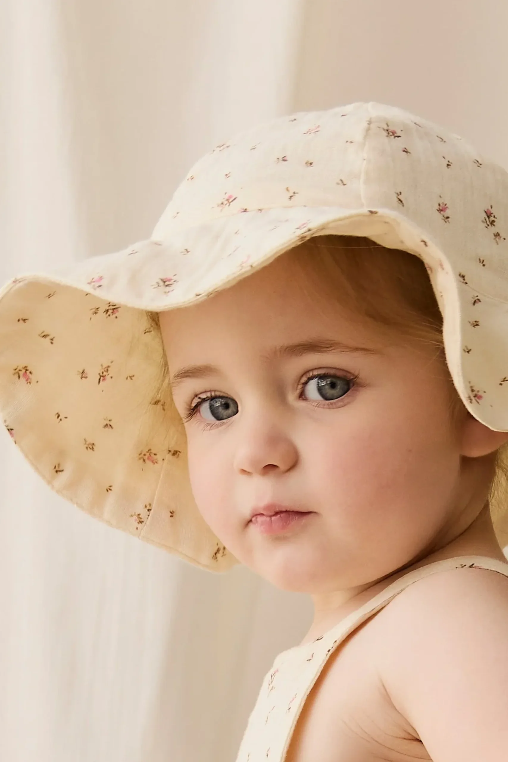 Organic Cotton Muslin Noelle Hat - Dina Antique