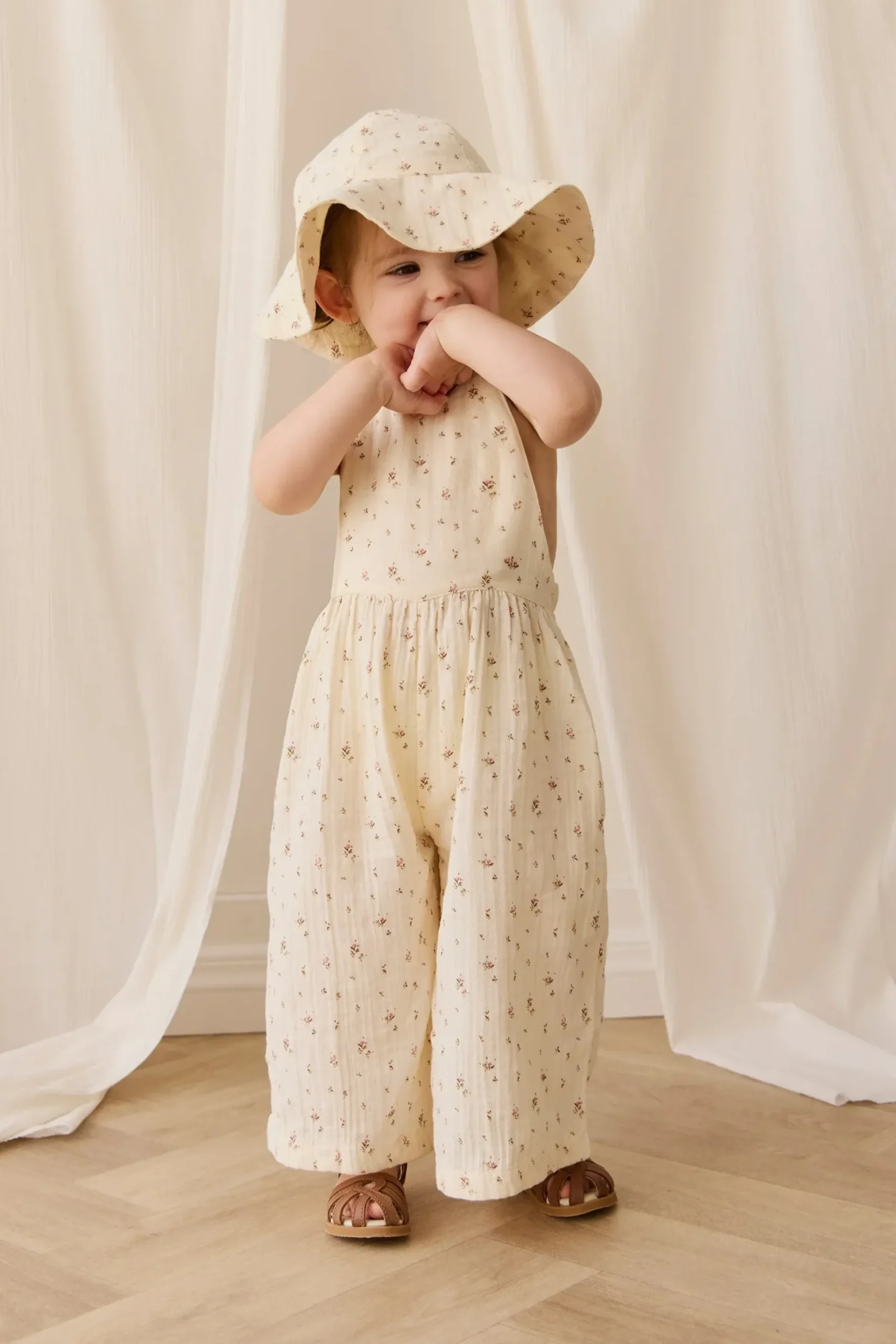 Organic Cotton Muslin Noelle Hat - Dina Antique