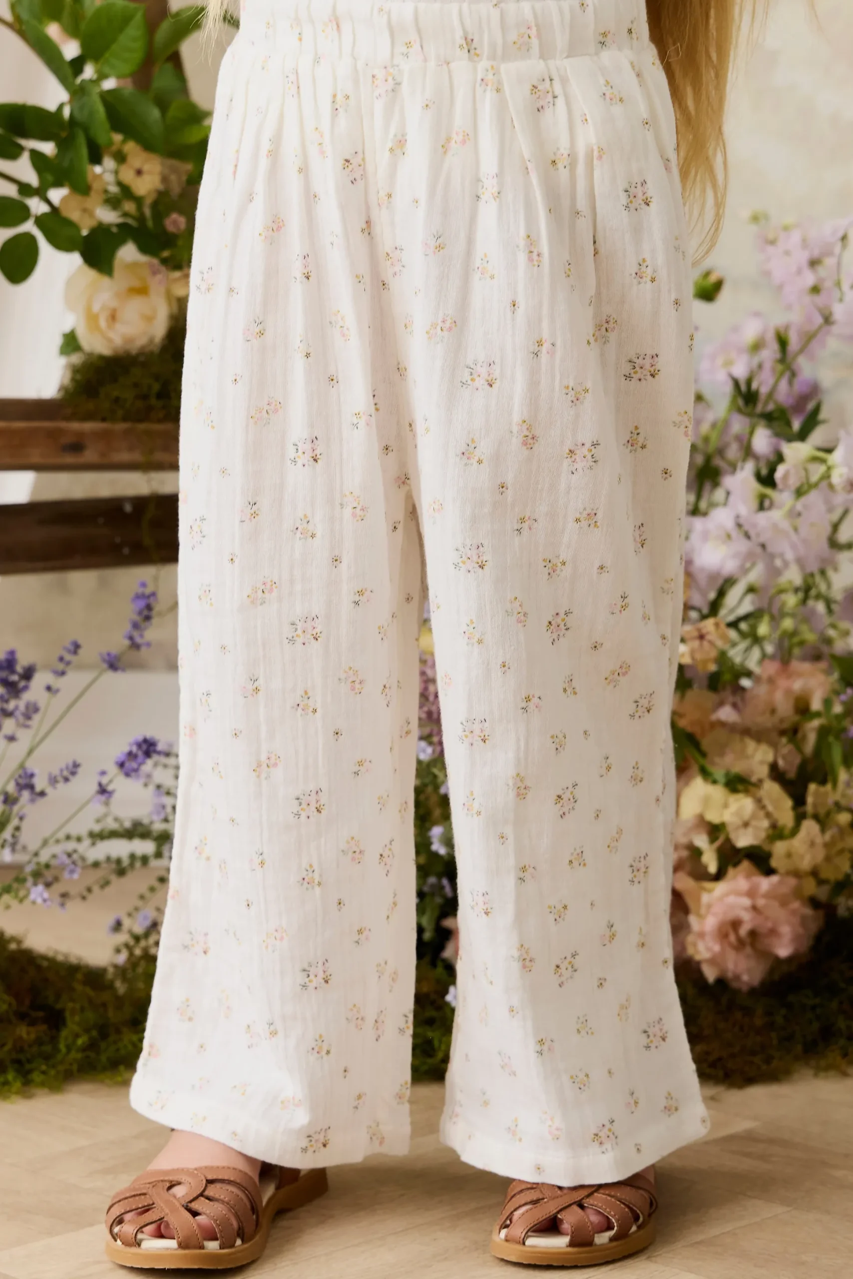 Organic Cotton Muslin Odette Pant - Ayla Whisper