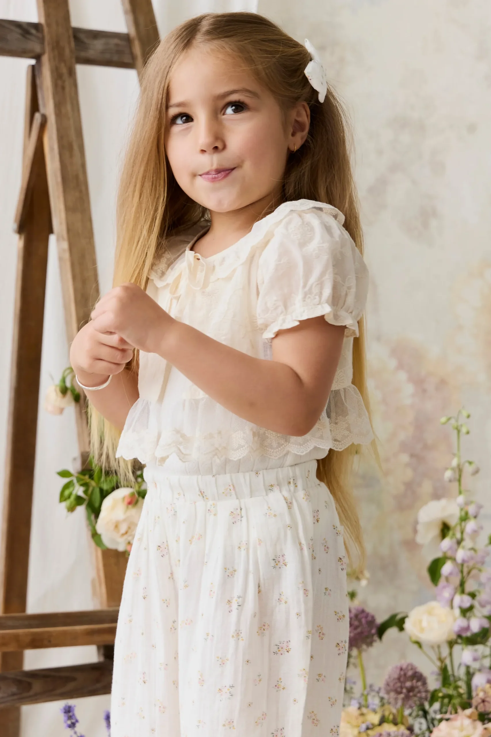 Organic Cotton Muslin Odette Pant - Ayla Whisper