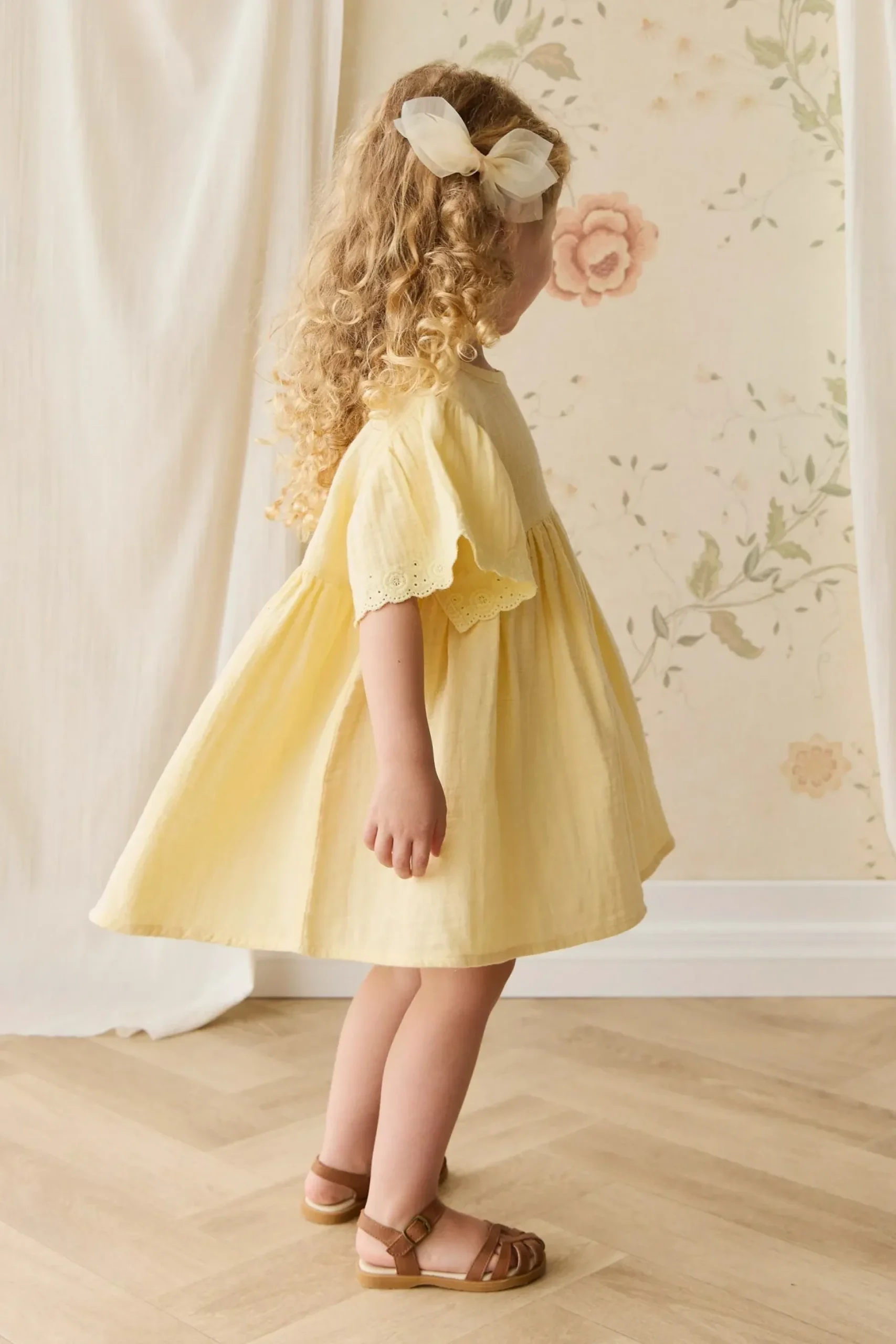 Organic Cotton Muslin Phillipa Dress - Sunshine