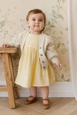 Organic Cotton Muslin Phillipa Dress - Sunshine