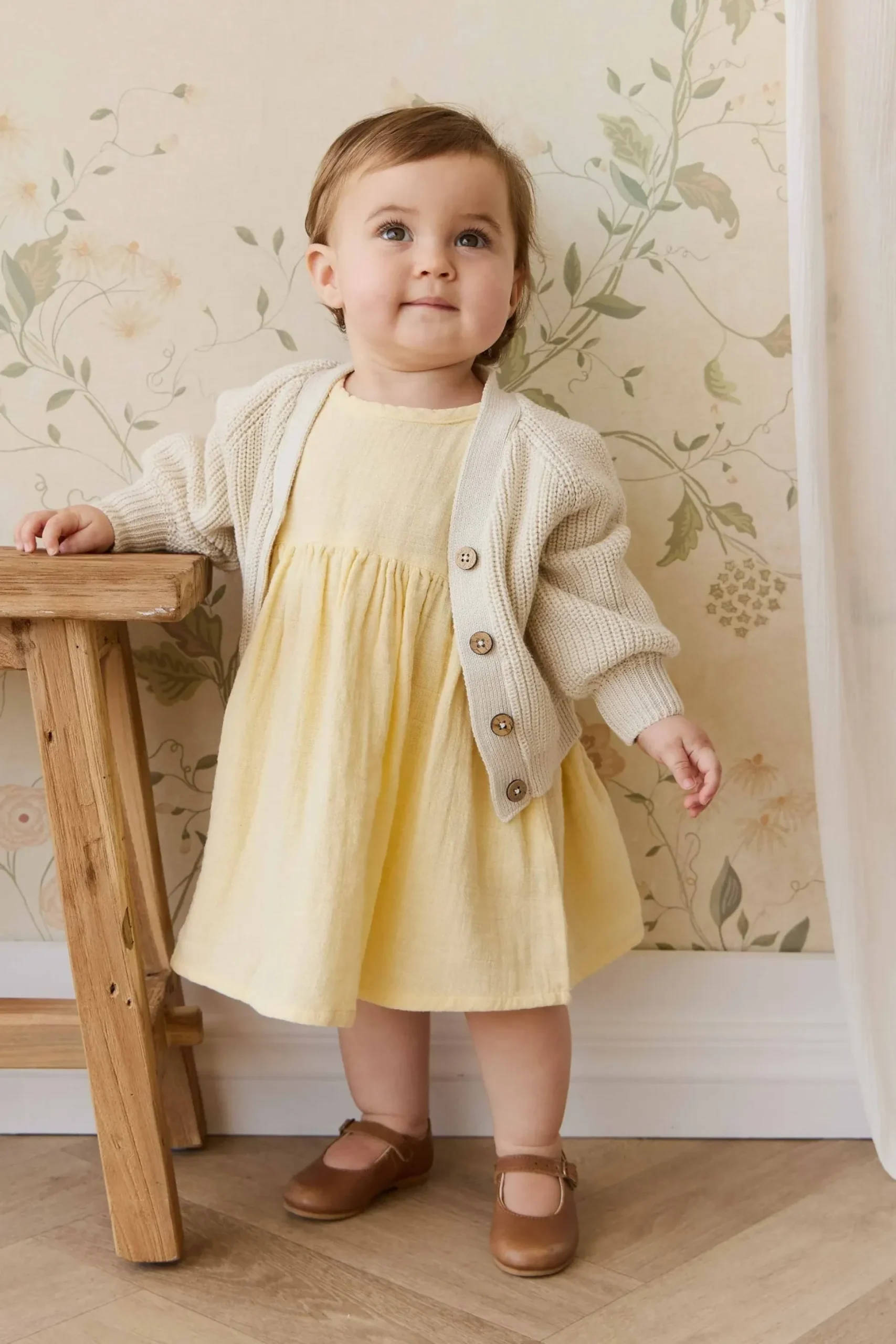 Organic Cotton Muslin Phillipa Dress - Sunshine