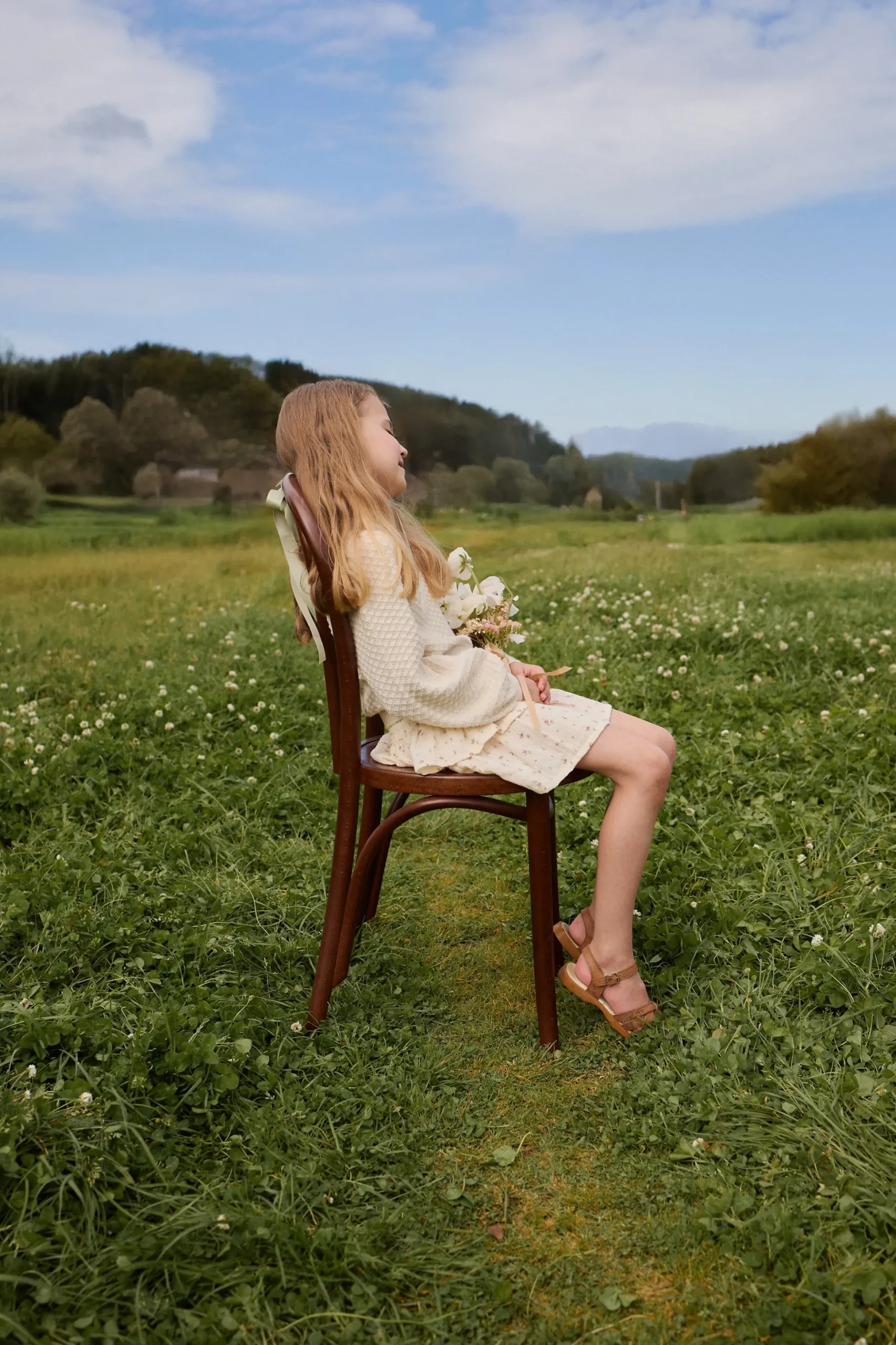 Organic Cotton Muslin Samantha Skirt - Dina Antique