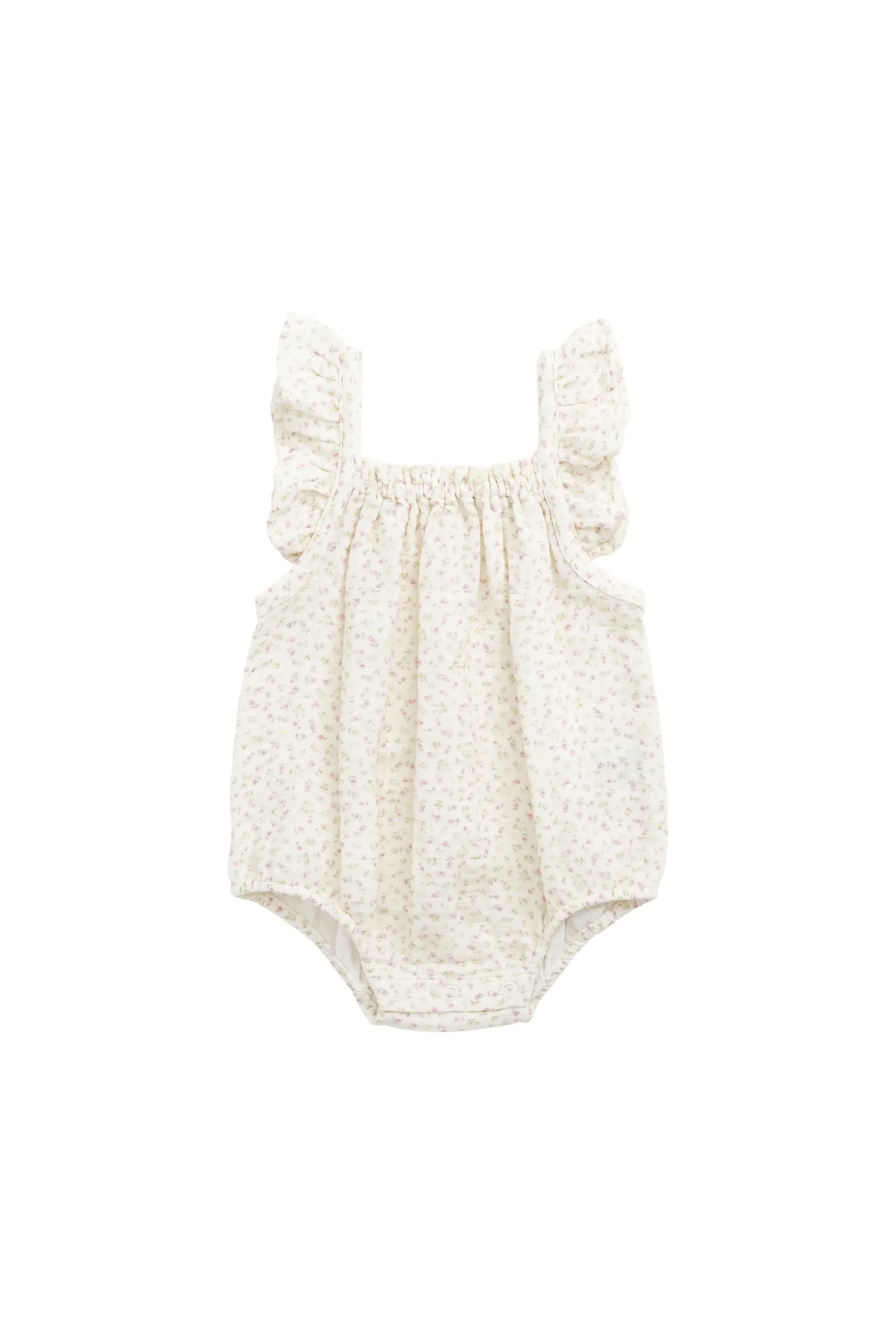 Organic Cotton Muslin Tiana Playsuit - Pippa Pink