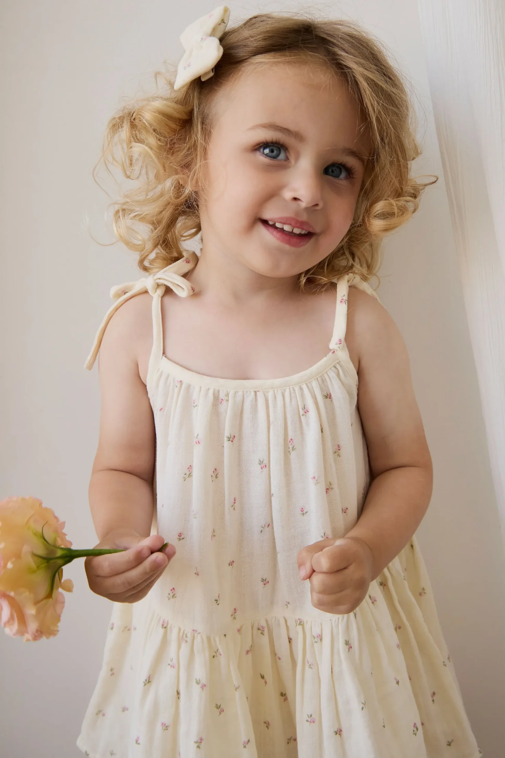 Organic Cotton Muslin Winnie Dress - Willow Rose