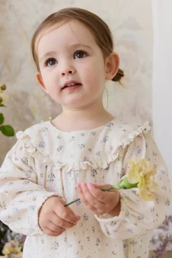 Organic Cotton Nathalie Blouse - Juniper Fields Blue