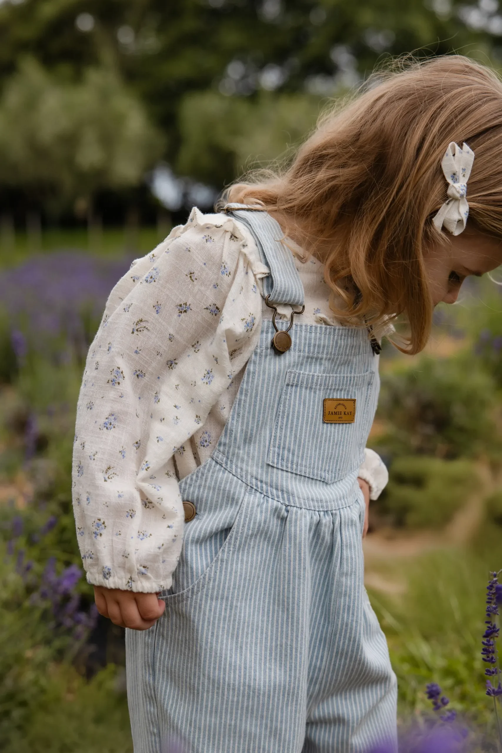 Organic Cotton Nathalie Blouse - Juniper Fields Blue