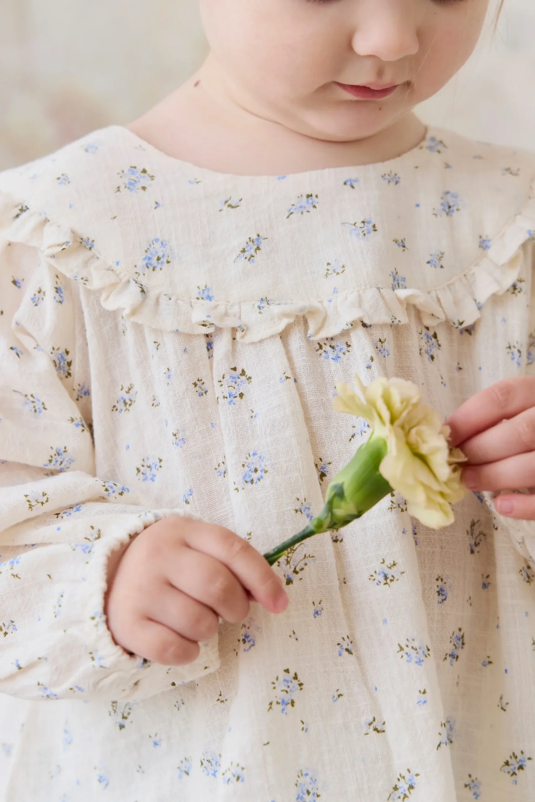 Organic Cotton Nathalie Blouse - Juniper Fields Blue