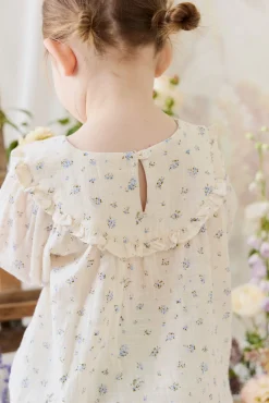 Organic Cotton Nathalie Blouse - Juniper Fields Blue