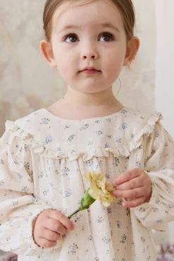 Organic Cotton Nathalie Blouse - Juniper Fields Blue