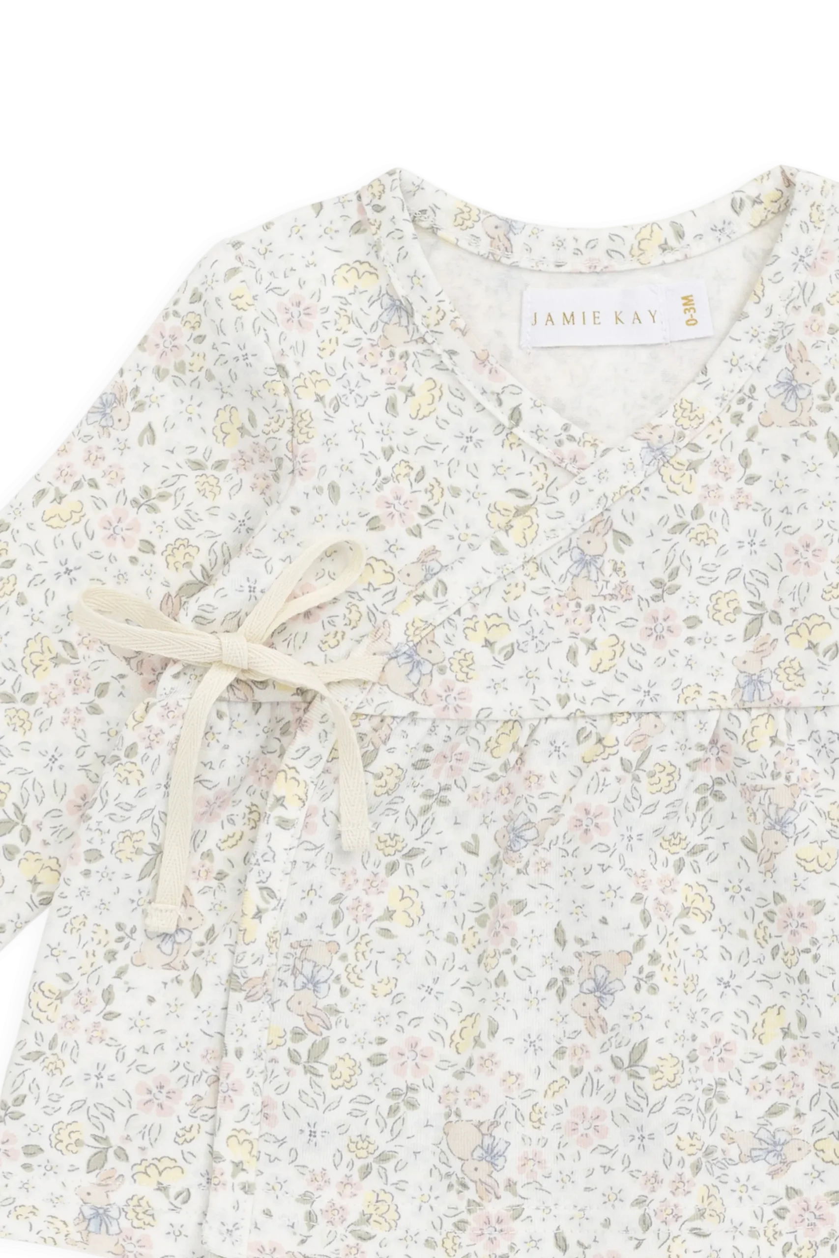 Organic Cotton Petal Wrap Top-Cottage Garden