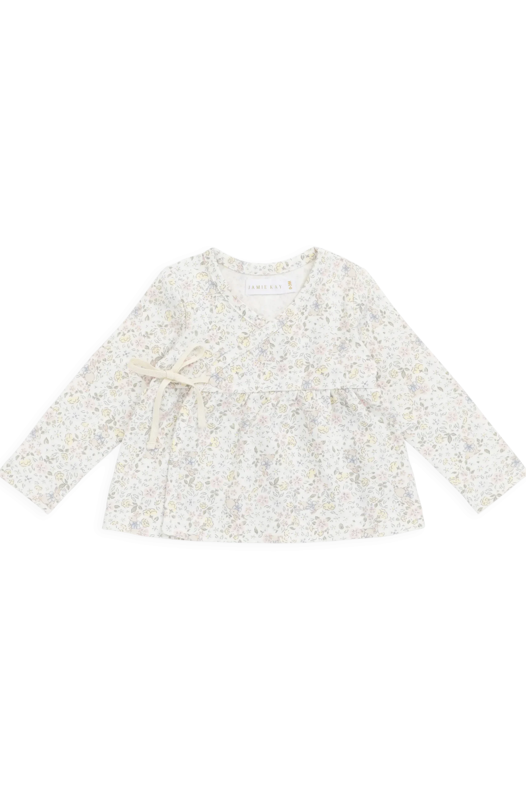 Organic Cotton Petal Wrap Top-Cottage Garden