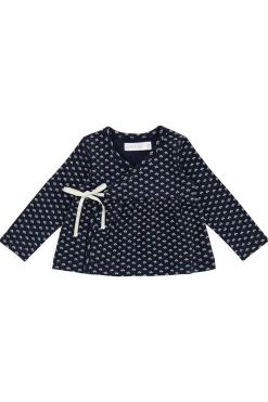 Organic Cotton Petal Wrap Top - Lisa Petite Indigo