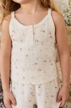 Organic Cotton Pointelle Anais Short - Eloise Egret