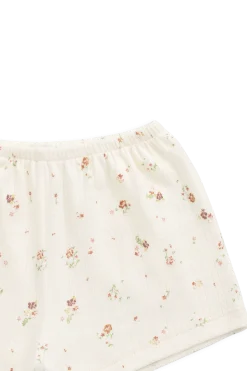Organic Cotton Pointelle Anais Short - Eloise Egret