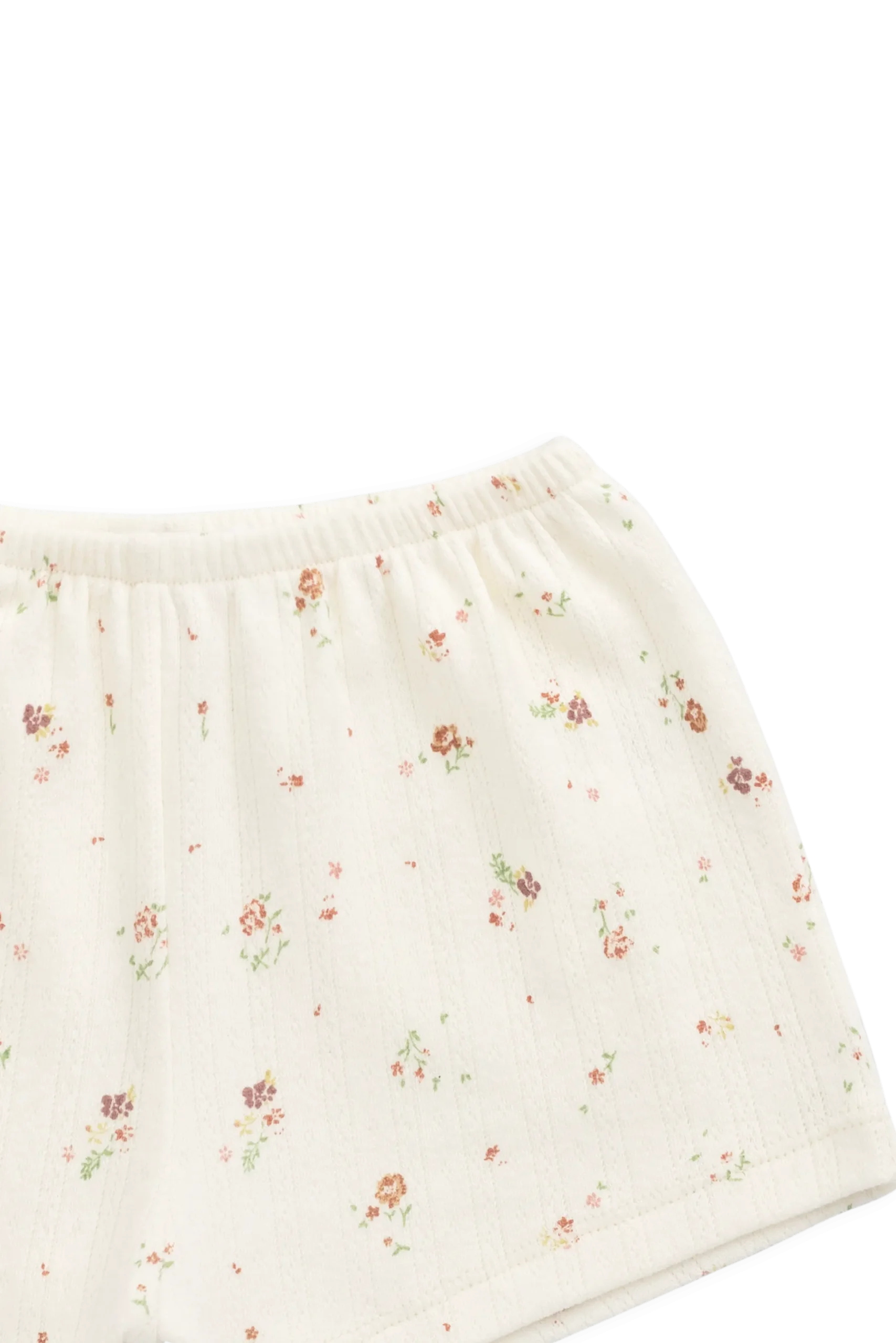 Organic Cotton Pointelle Anais Short - Eloise Egret