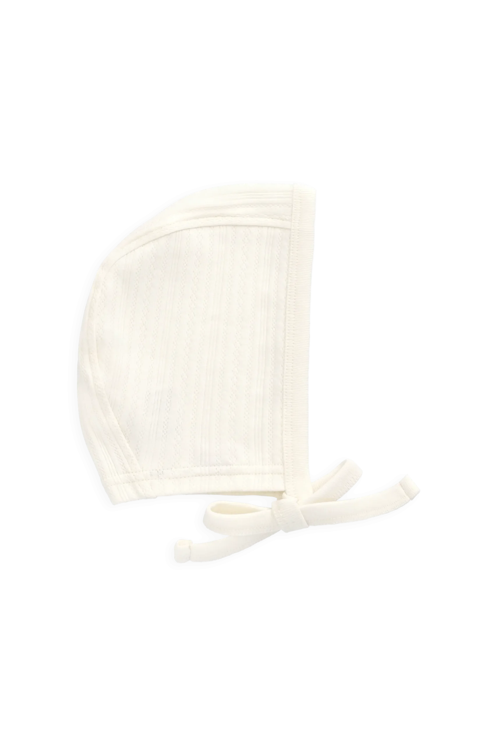 Organic Cotton Pointelle Bonnet - Parchment