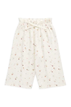 Organic Cotton Pointelle Carine Pant - Eloise Egret