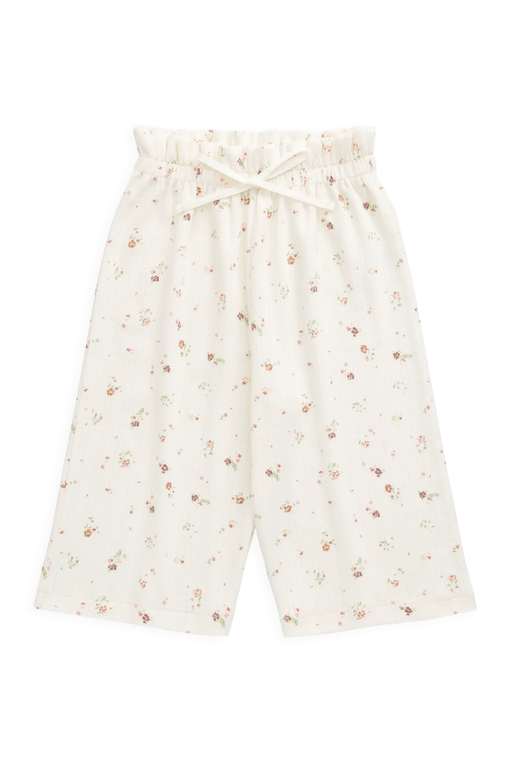 Organic Cotton Pointelle Carine Pant - Eloise Egret