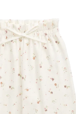 Organic Cotton Pointelle Carine Pant - Eloise Egret