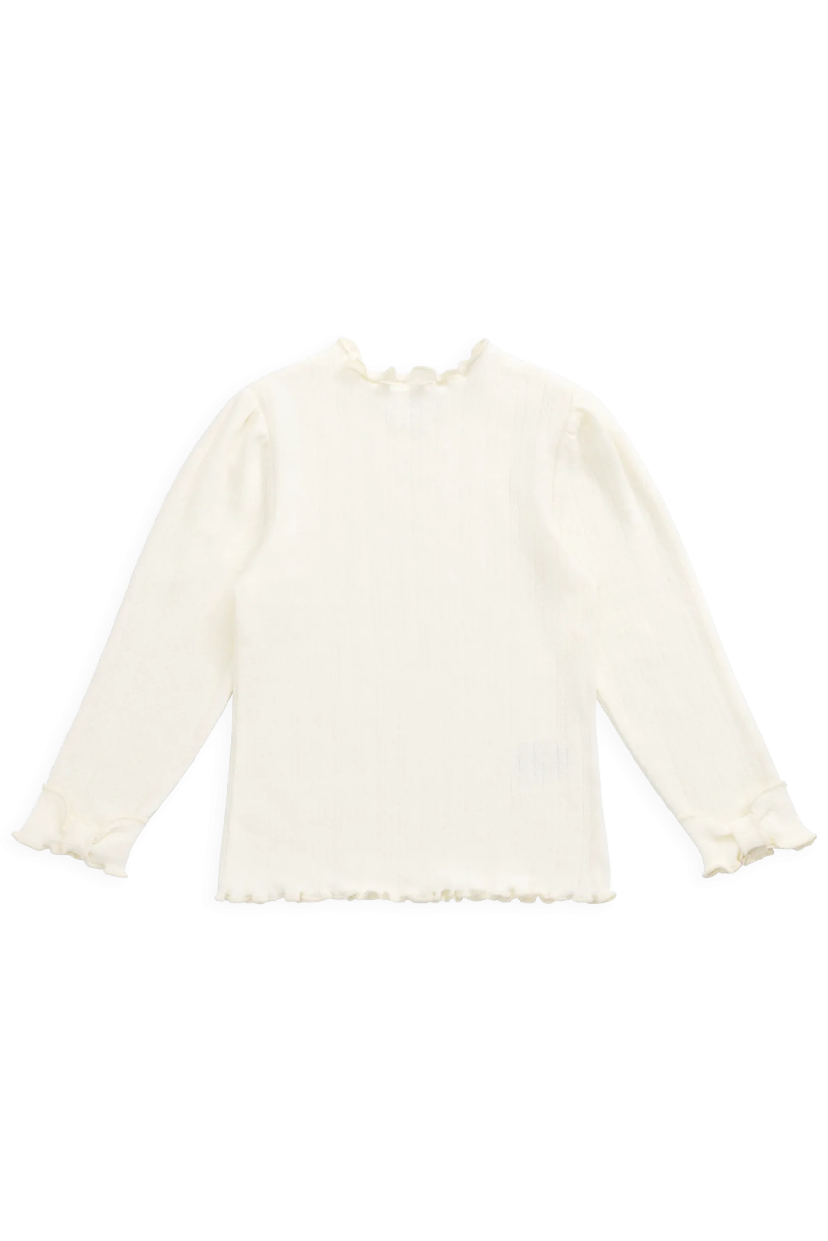 Organic Cotton Pointelle Eliane Top - Parchment