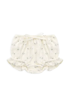 Organic Cotton Pointelle Frill Bloomer - Molly Blue
