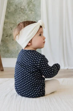 Organic Cotton Pointelle Headband - Parchment