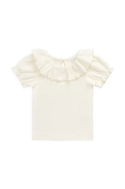 Organic Cotton Pointelle Marlene Top - Parchment