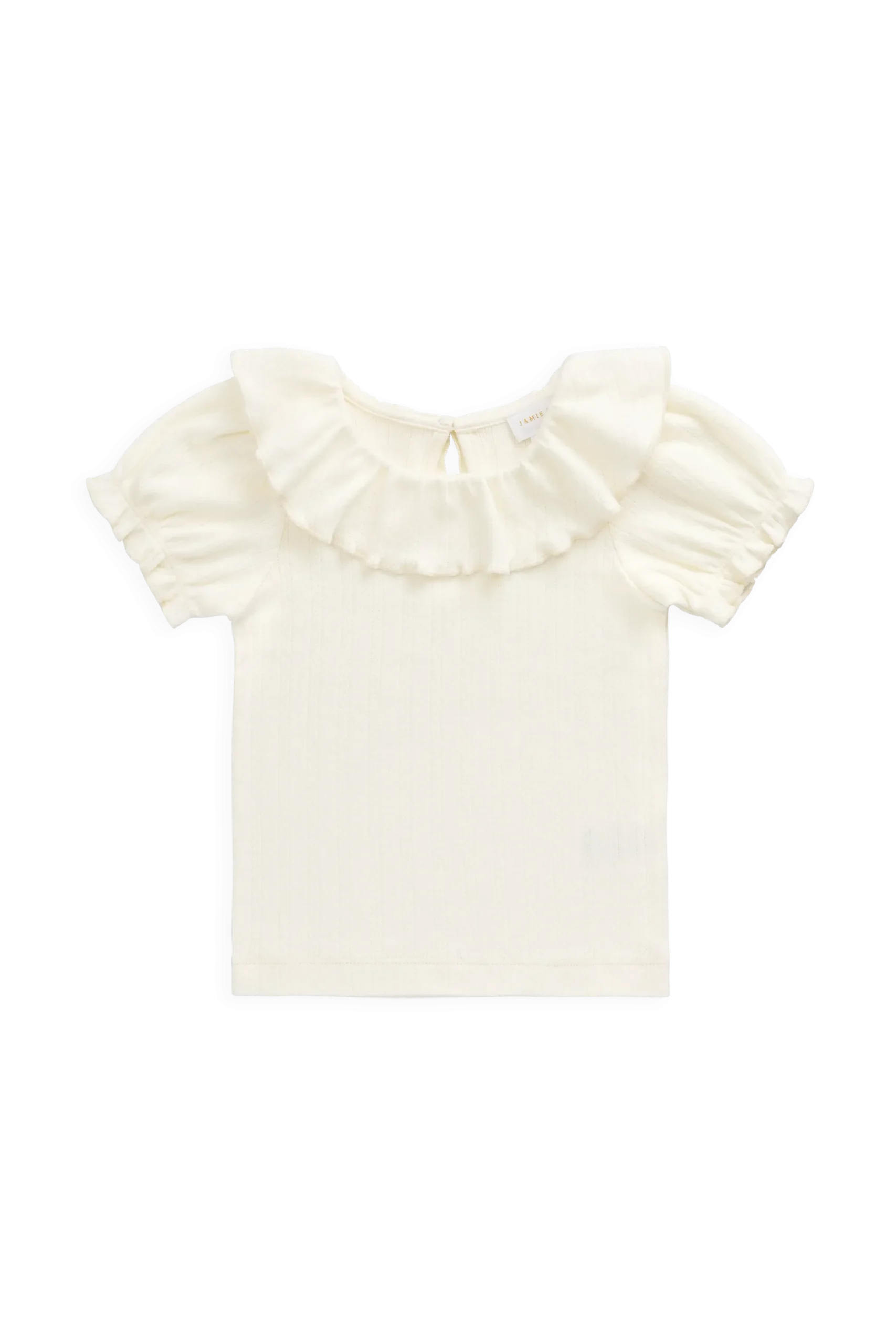 Organic Cotton Pointelle Marlene Top - Parchment
