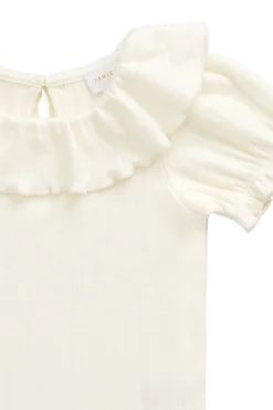 Organic Cotton Pointelle Marlene Top - Parchment