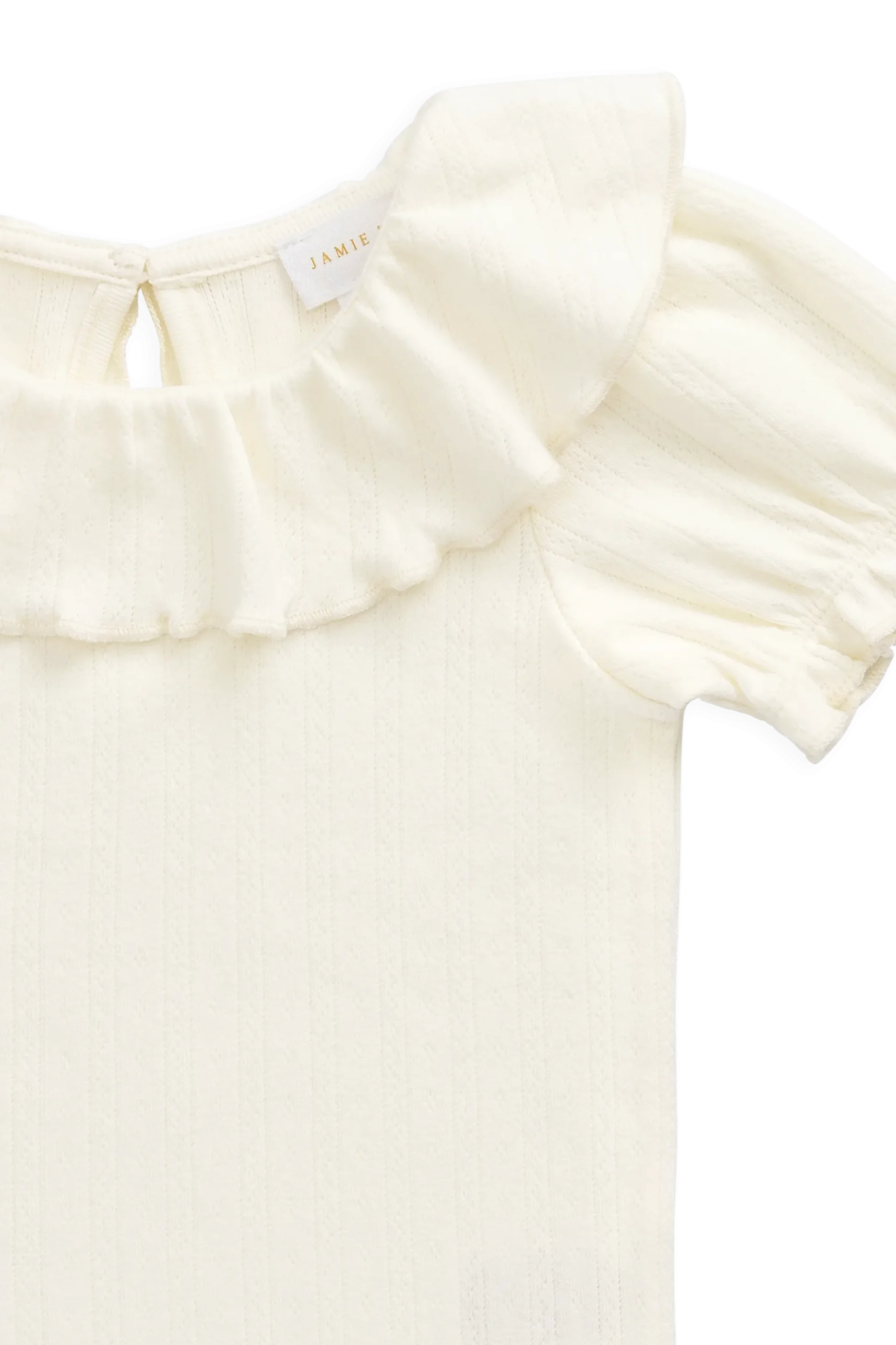 Organic Cotton Pointelle Marlene Top - Parchment