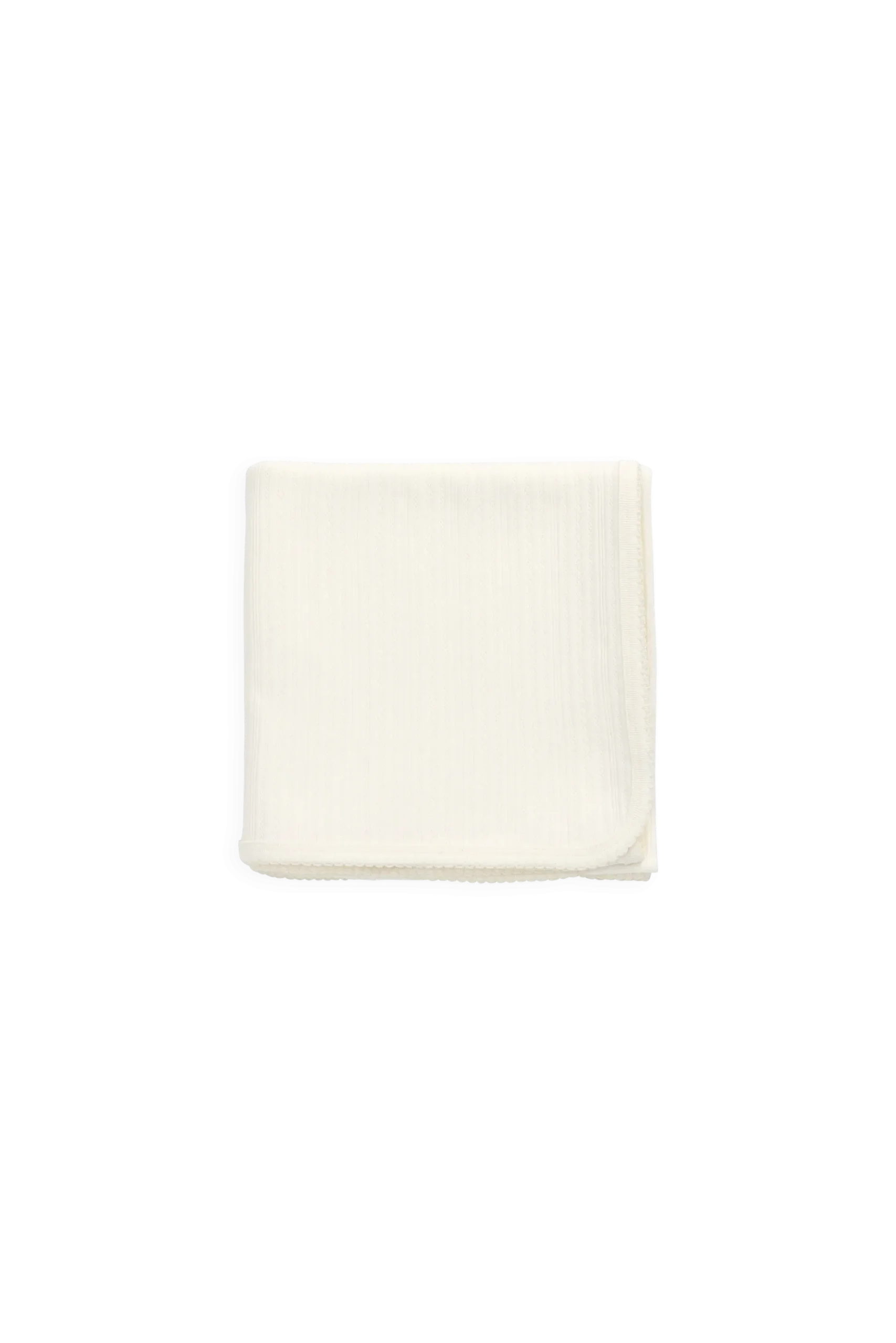 Organic Cotton Pointelle Murphy Blanket - Parchment