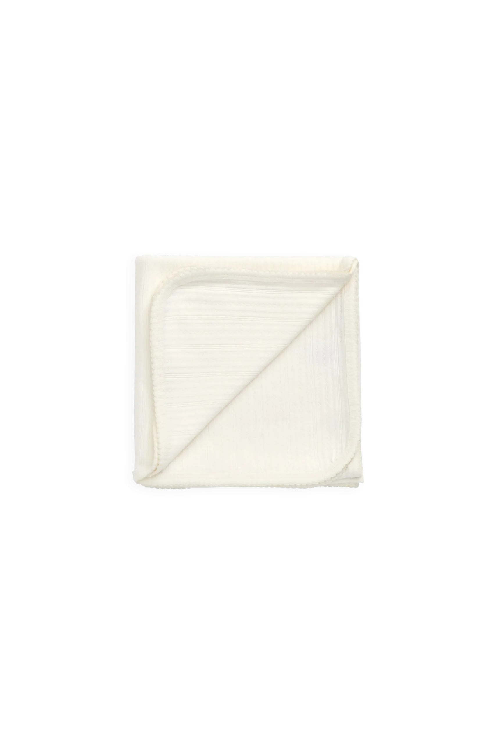 Organic Cotton Pointelle Murphy Blanket - Parchment
