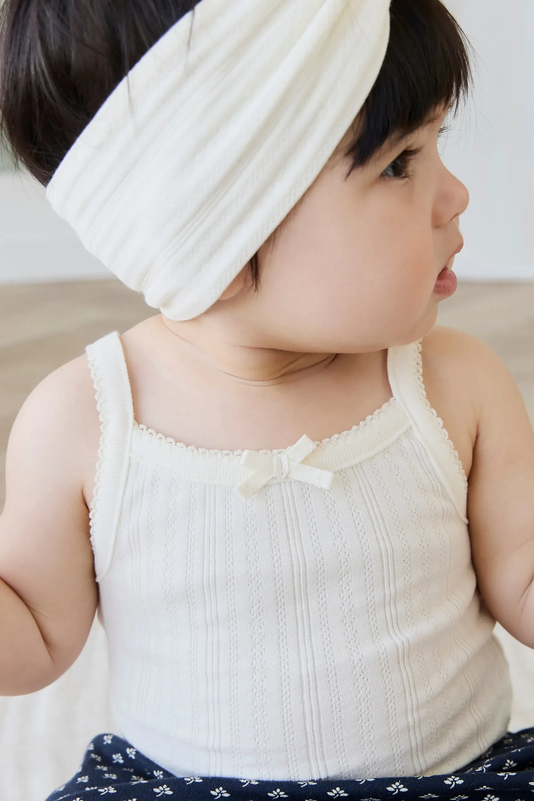 Organic Cotton Pointelle Singletsuit - Parchment