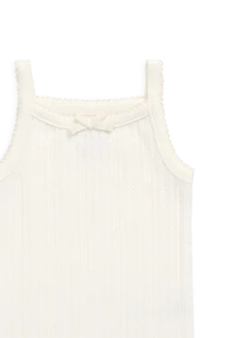 Organic Cotton Pointelle Singletsuit - Parchment