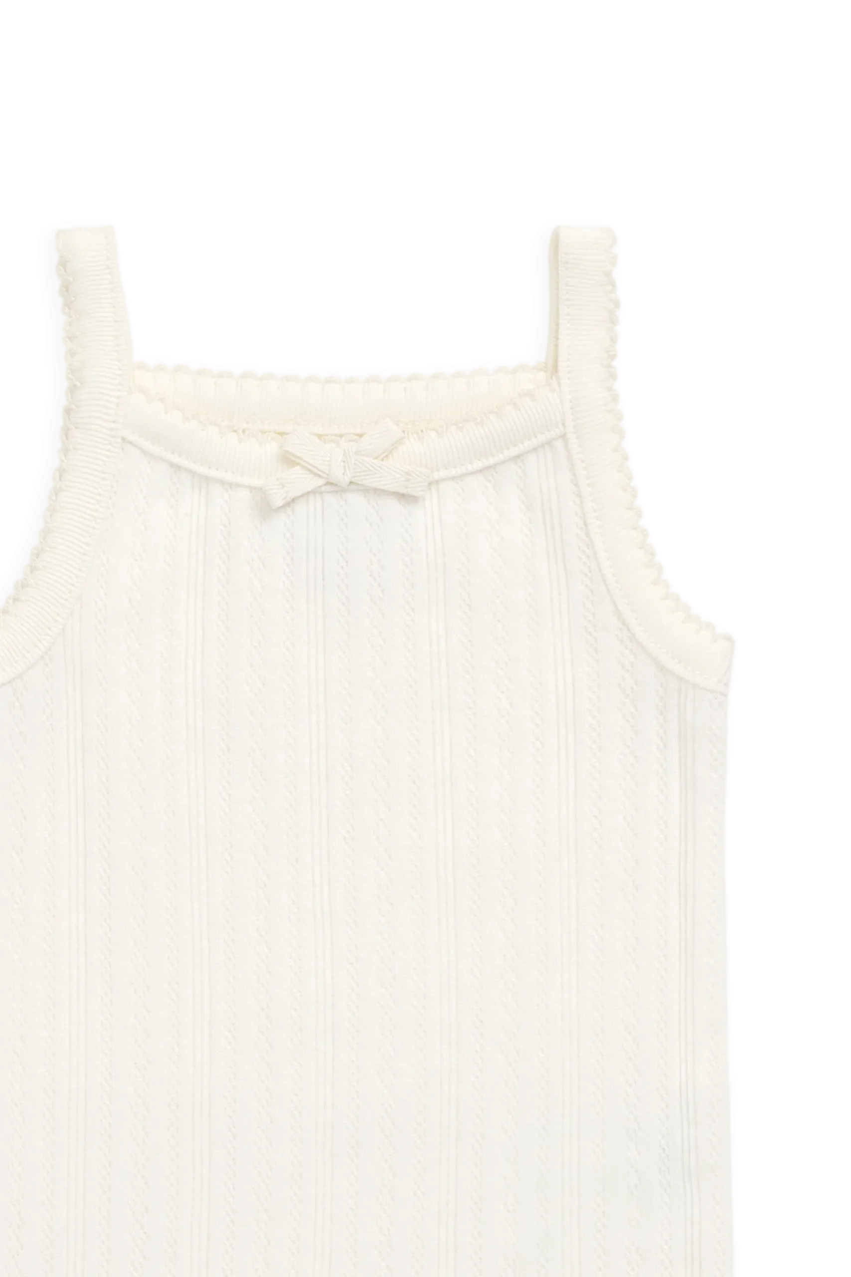 Organic Cotton Pointelle Singletsuit - Parchment