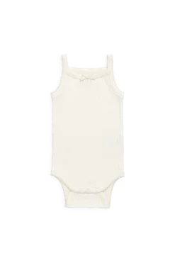 Organic Cotton Pointelle Singletsuit - Parchment