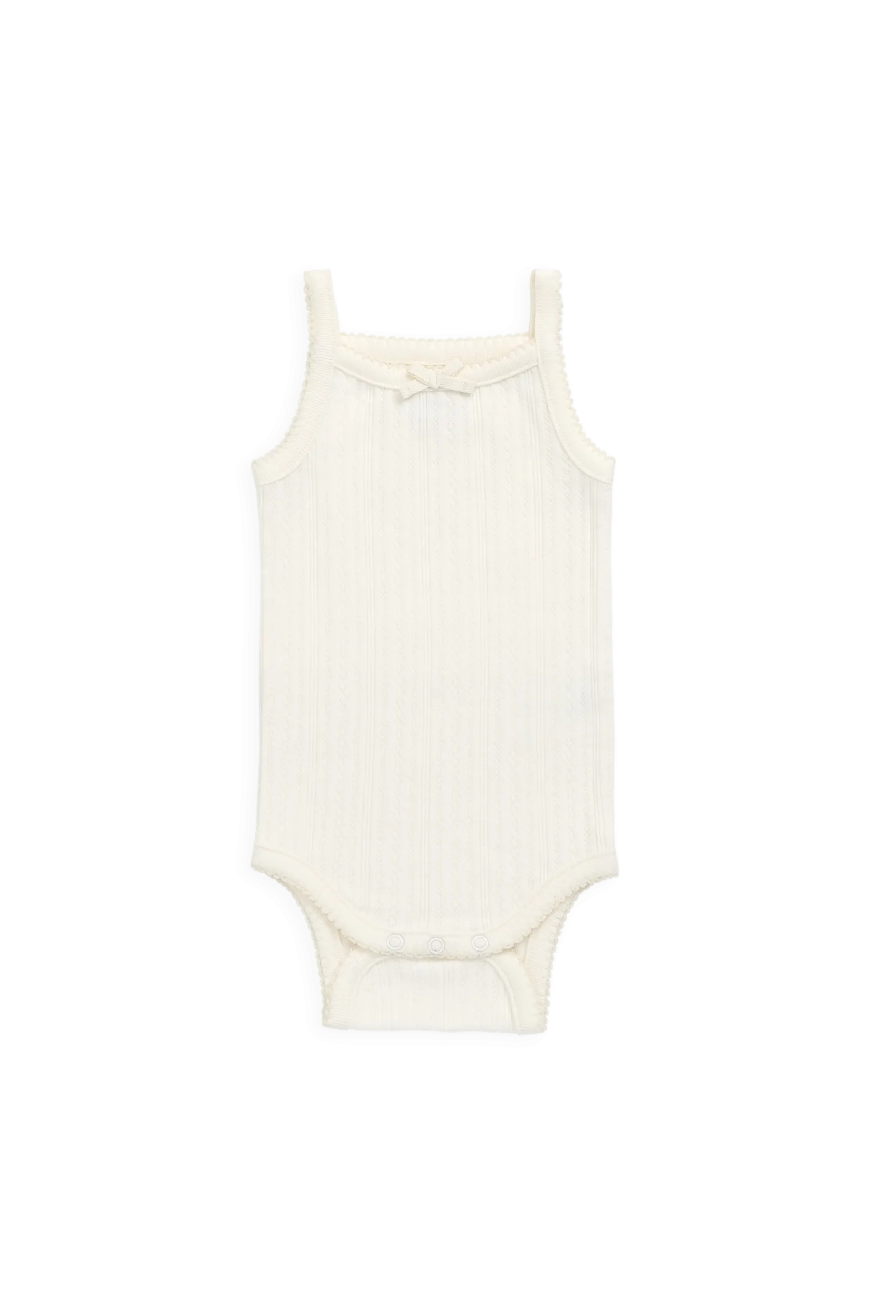 Organic Cotton Pointelle Singletsuit - Parchment