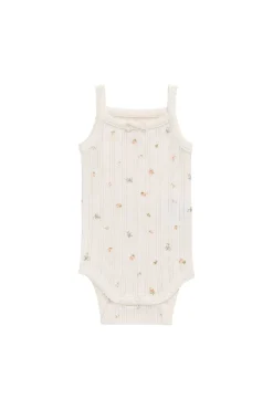 Organic Cotton Pointelle Singletsuit - Sweet Magnolia Simple