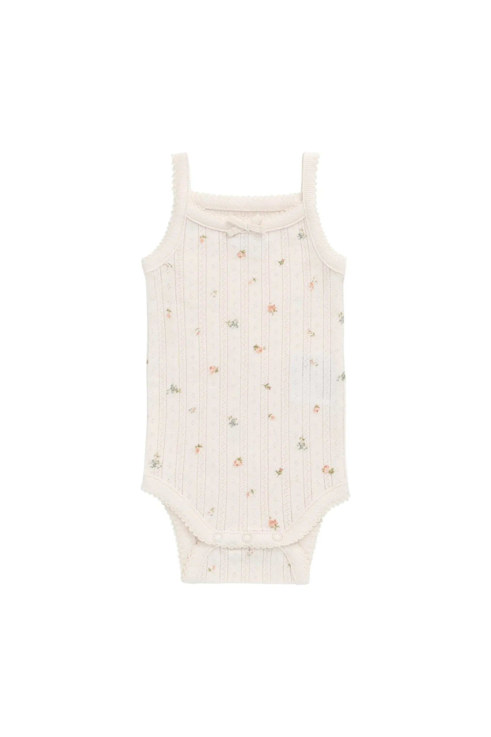 Organic Cotton Pointelle Singletsuit - Sweet Magnolia Simple