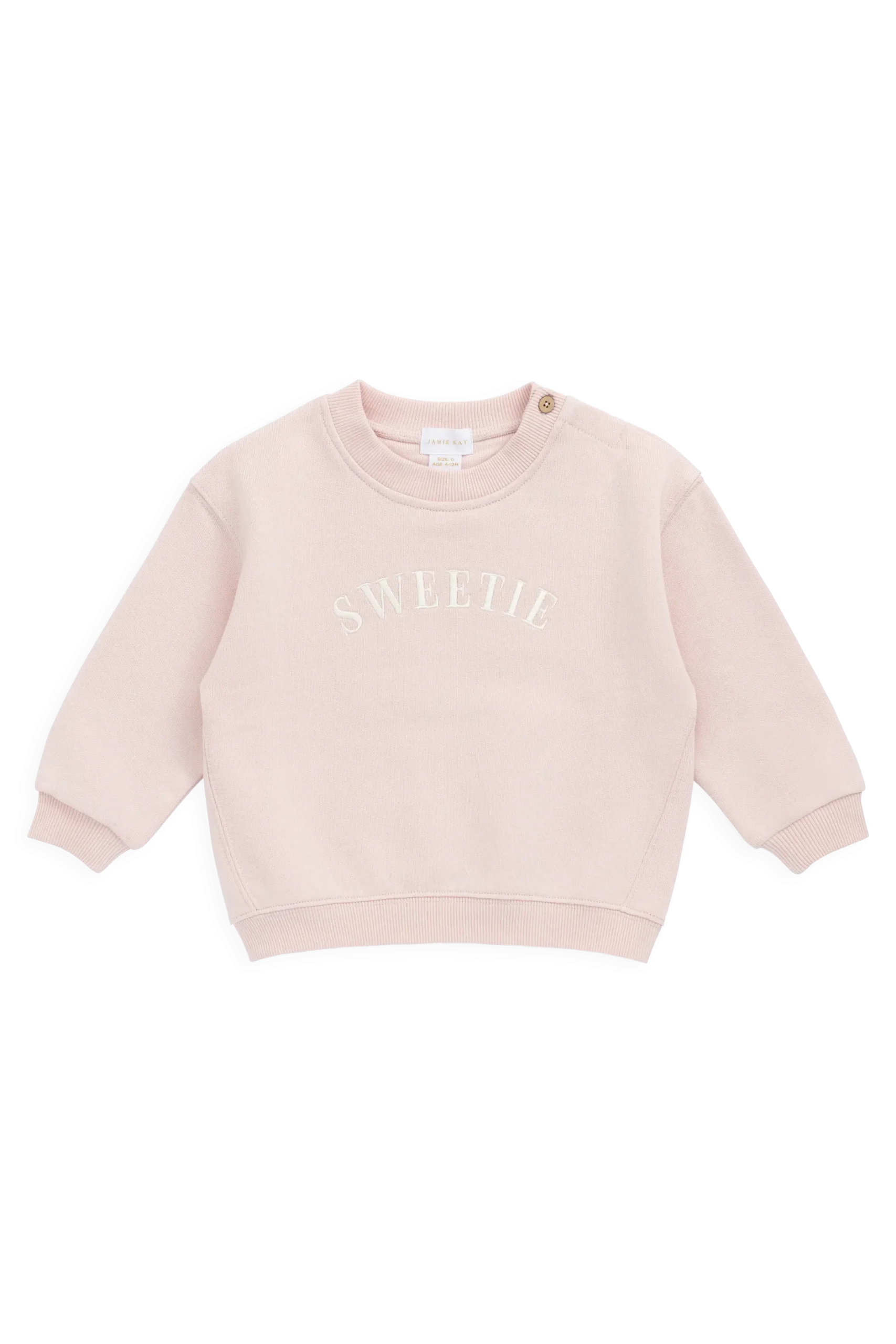 Organic Cotton Rhea Sweatshirt - Cloud Pink Sweetie